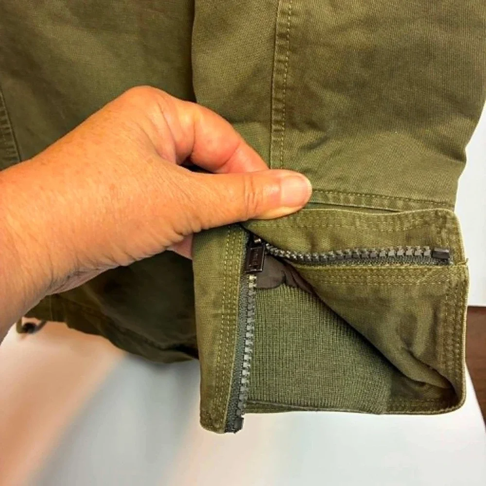 June Utility Field Jacket Womens Small Olive Green Military Gorpcore Quilted
